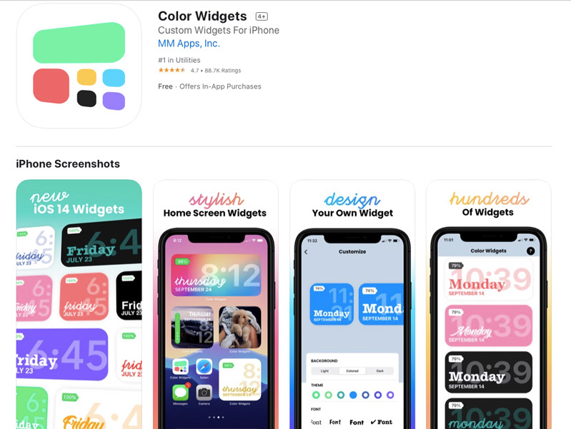 Ứng dụng cho phép tùy biến sâu vào widget trên ios 14