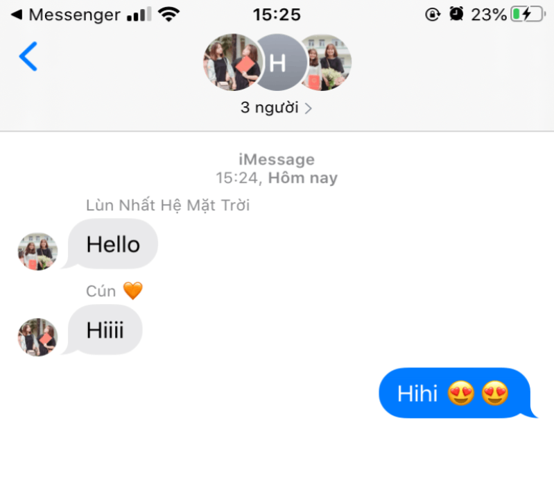 iMessage Group Chat hình 2 Khung chat của iMessage Group Chat