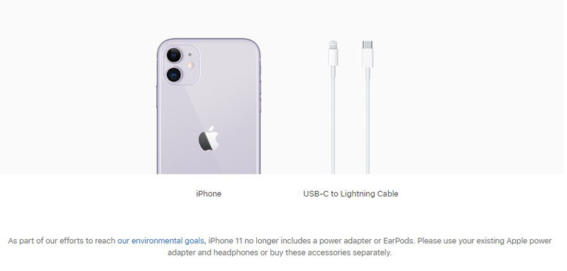 iphone cũ sẽ không có cáp sạc và tai nghe