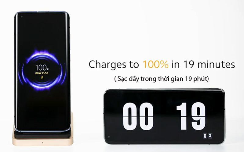 Sạc đầy pin trong 19 phút với sạc không dây xiaomi 80W