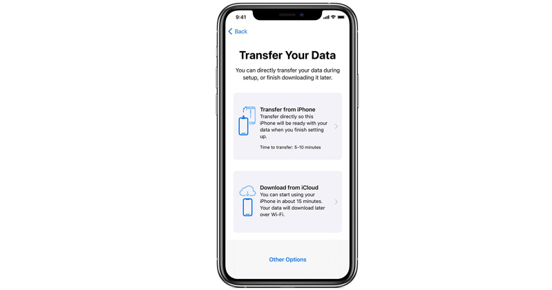 Chuyển dữ liệu trên iPhone 12