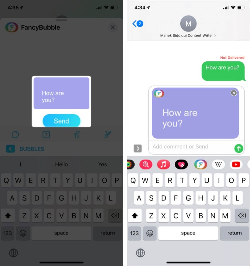 iMessage hình 4 Cách thay đổi màu bong bóng iMessage trên iPhone và iPad