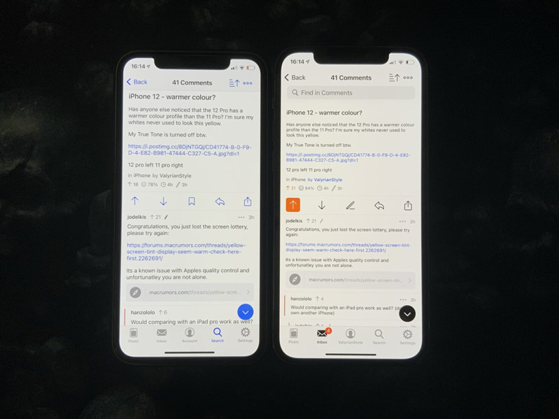 iphone 12 pro bị ám vàng 