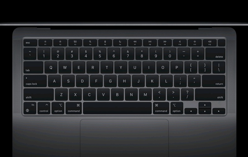 MacBook Air 13 inch 8GB/512GB 2020 M1 Vàng Bộ phận bàn phím trên sản phẩm hỗ trợ người dùng thực hiện nhiều công việc tốt hơn