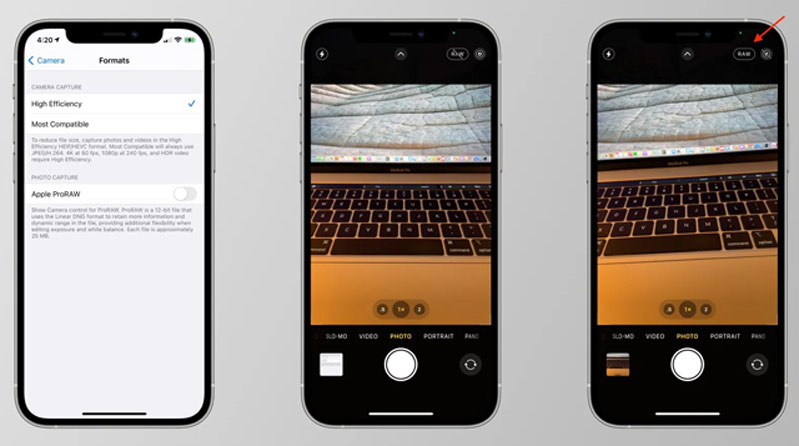 ios 14.3 beta 1 hỗ trợ ảnh raw