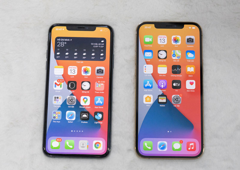 so sánh iphone 12 pro max và 11 pro max 