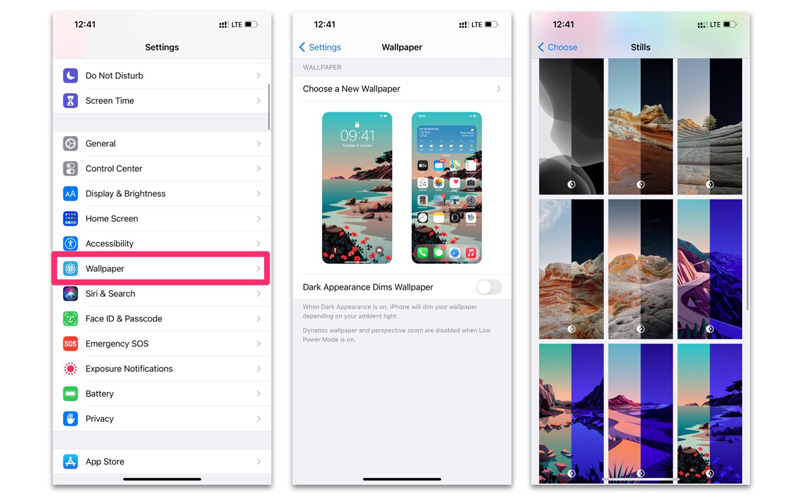 Thay đổi hình nền máy iPhone 12 mới