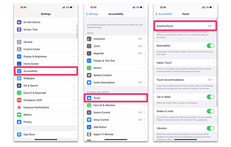 Mở trợ năng ảo Assistive Touch iPhone 12 mới