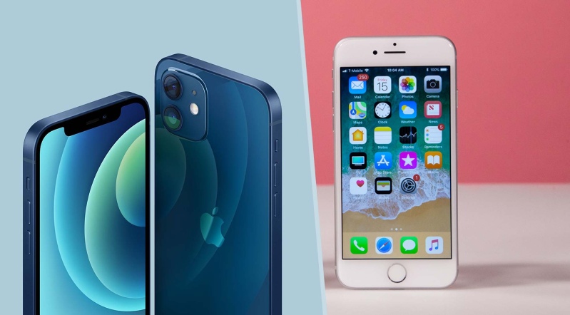 So sánh màn hình iPhone 8 và iPhone 12 mini