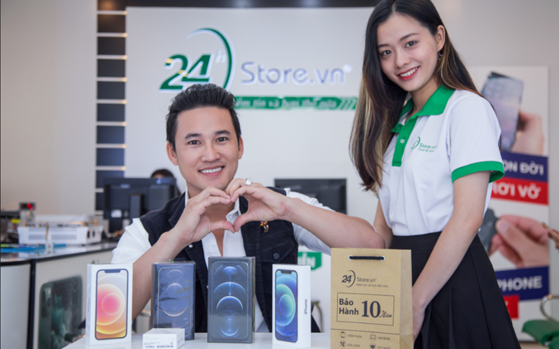 Diễn viên Hà Trí Quang mua iPhone 12 Pro Max tại 24hstore