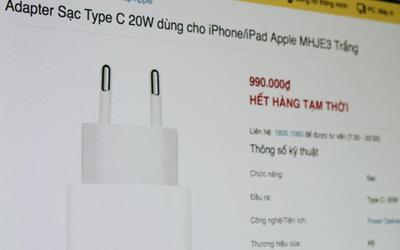 cốc sạc iphone 12 khan hàng 