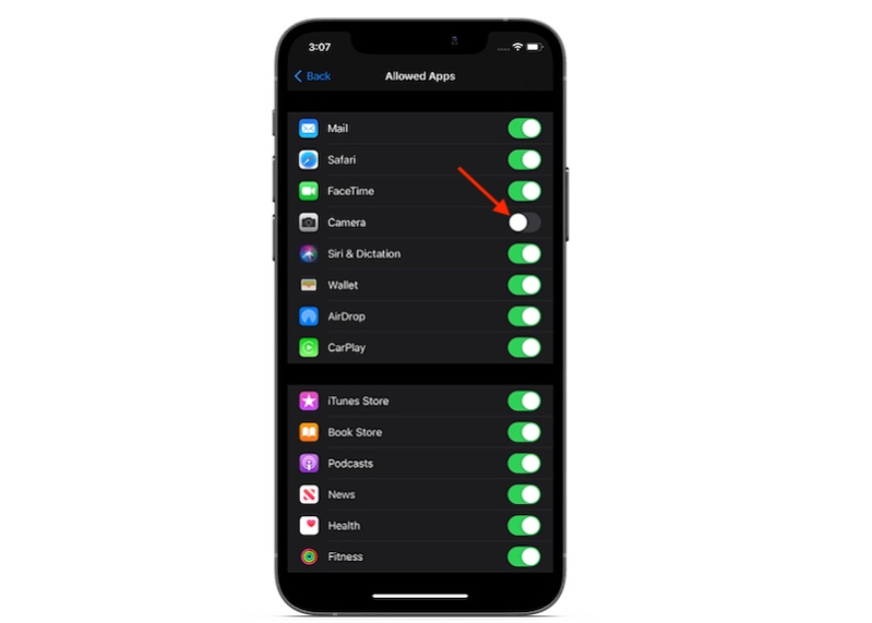 Bảo mật màn hình iPhone bằng cách xóa quyền truy cập máy ảnh