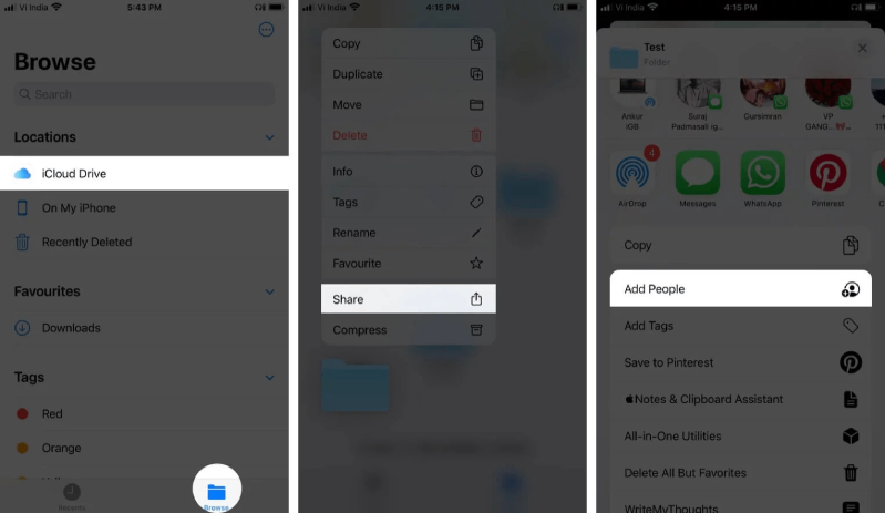 Cách chia sẻ thư mục iCloud Drive từ iPhone và iPad