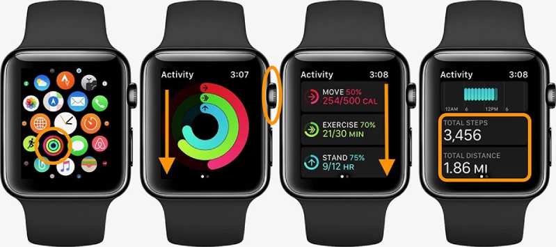 Apple Watch giúp bạn đếm số phút tập thể dục
