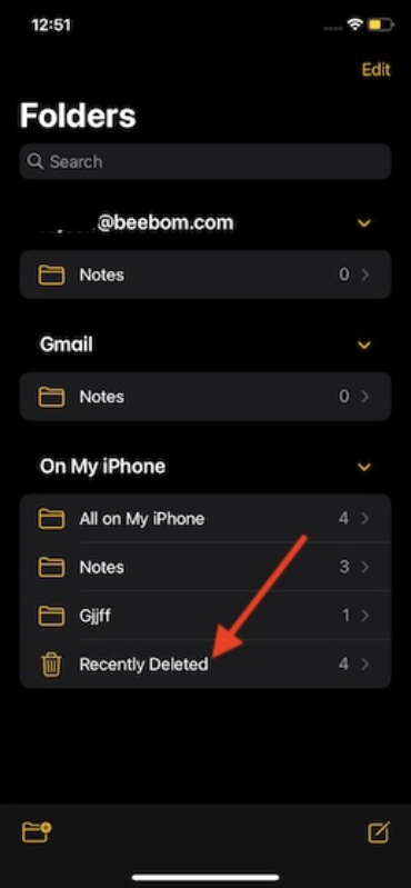Khôi phục ghi chú bị xóa trên iPhone và iPad