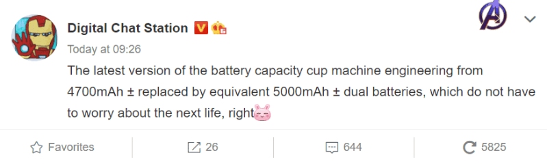 Xiaomi Mi 11 Pro sử dụng giải pháp pin kép 5000 mAh