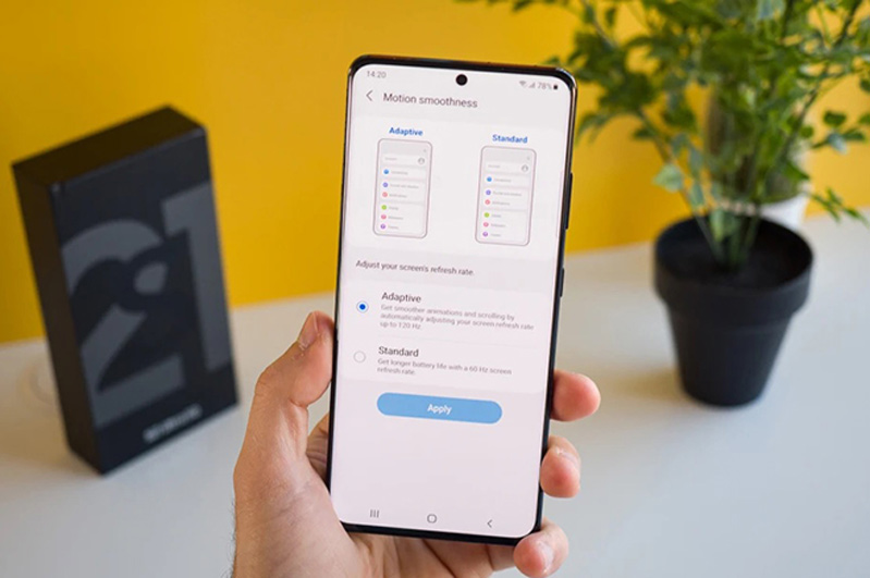 tần số quét samsung galaxy s21 