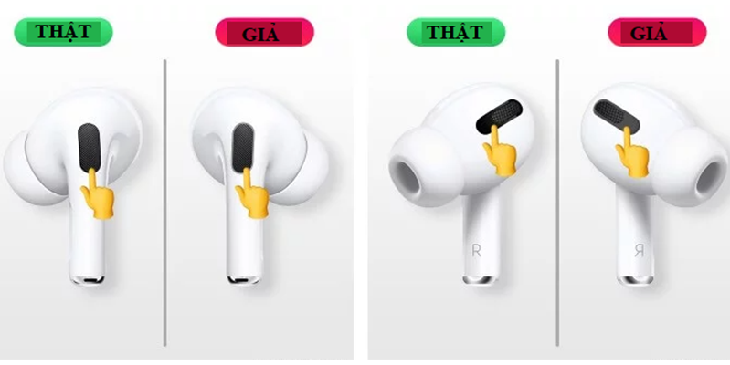 AirPods Pro thật và giả: Kiểm tra bộ khuếch tán âm thanh bên trong và bên ngoài