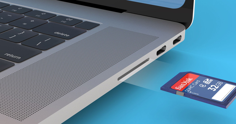 macbook pro đem lại cổng đọc thẻ sd 
