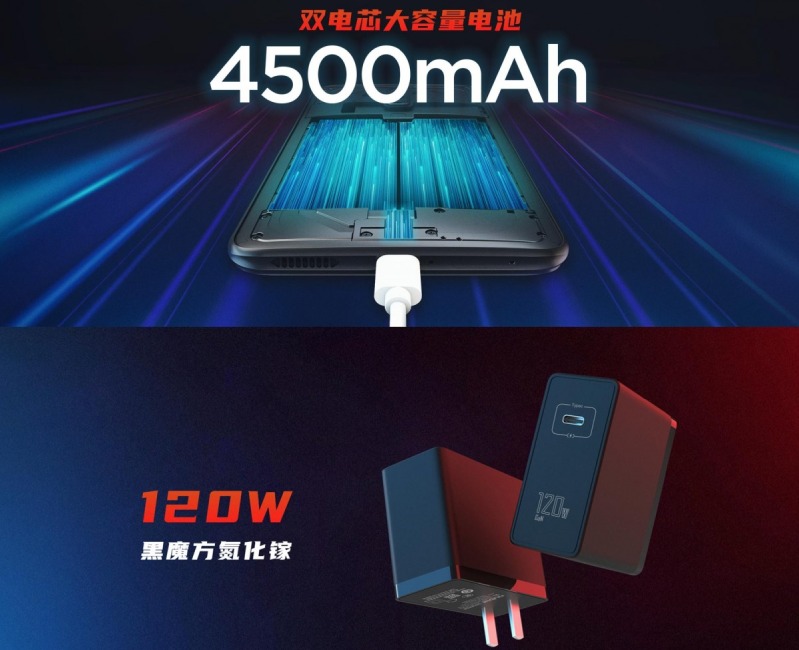 sac nhanh 120w trên red magic 6