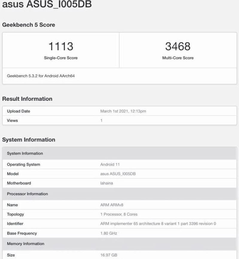 điểm số asus rog phone 5