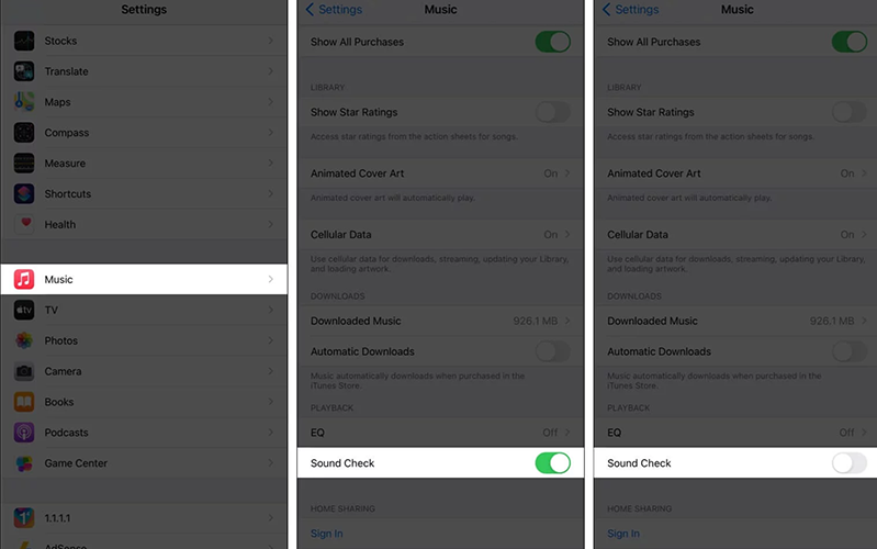 Tắt Giới hạn âm lượng và Kiểm tra âm thanh của iPhone