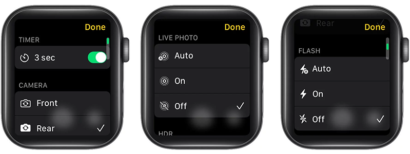 Các thông số kỹ thuật máy ảnh khác nhau trên Apple Watch của bạn là gì?