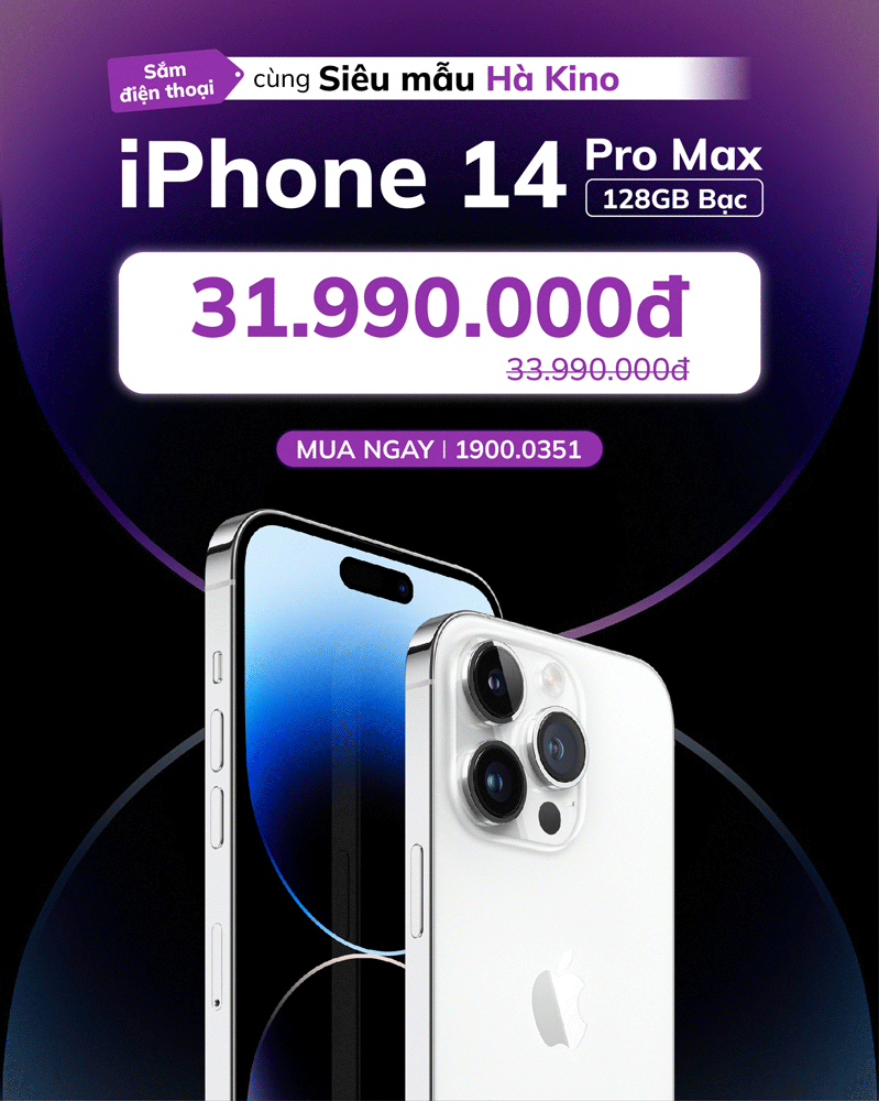 iPhone 14 Pro Max 128GB màu bạc 