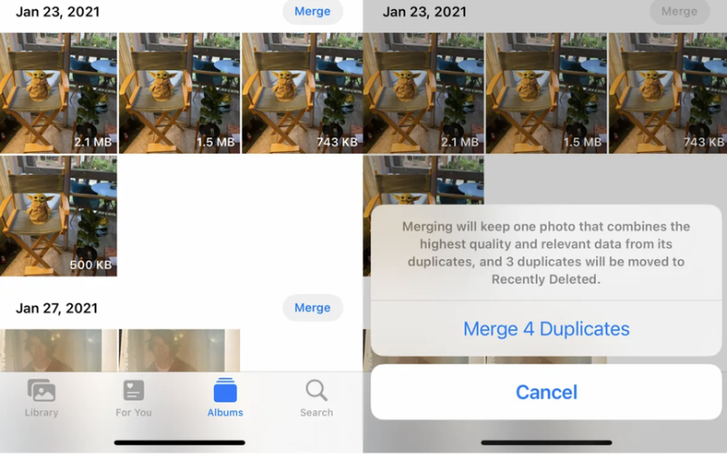 Tìm và xóa ảnh, video trùng lặp 