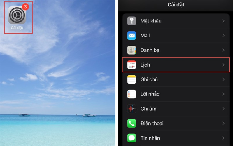 Bạn hãy truy cập vào Cài đặt trên iPhone của mình