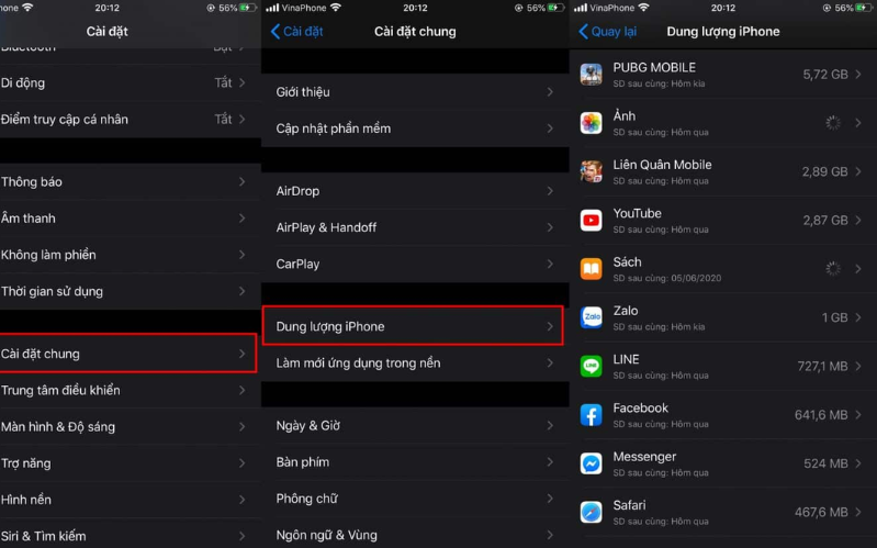 24 cách giúp bạn không còn lo hết dung lượng trên iPhone 14 Kiểm tra những ứng dụng chiếm dung lượng lớn