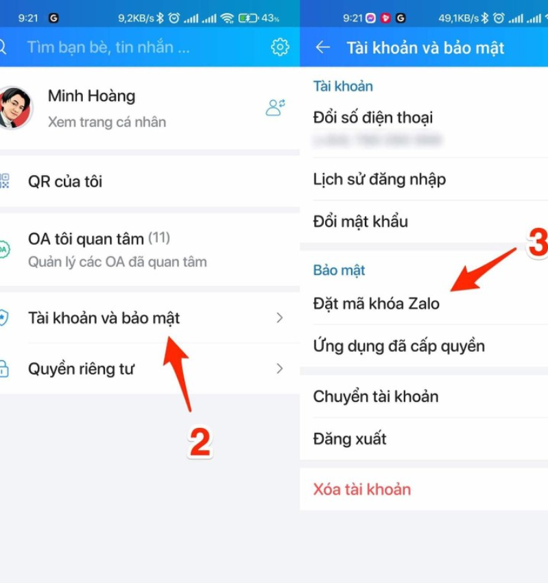 Bạn cũng nên đặt mã khóa bảo vệ ứng dụng