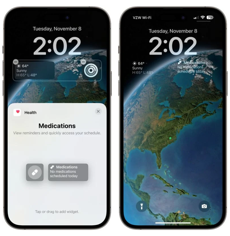 iOS 16.2 beta 2 Bổ sung thêm tiện ích Thuốc