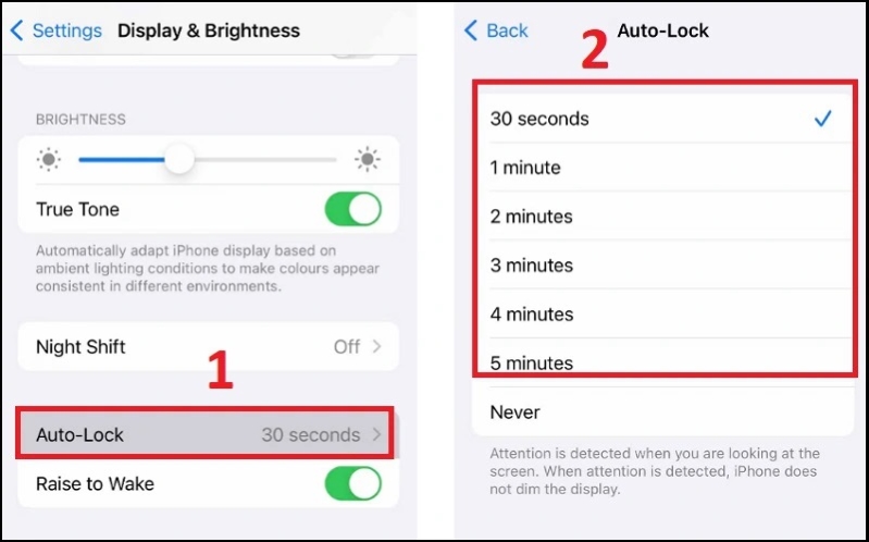 Cách điều chỉnh tính năng Auto-Lock