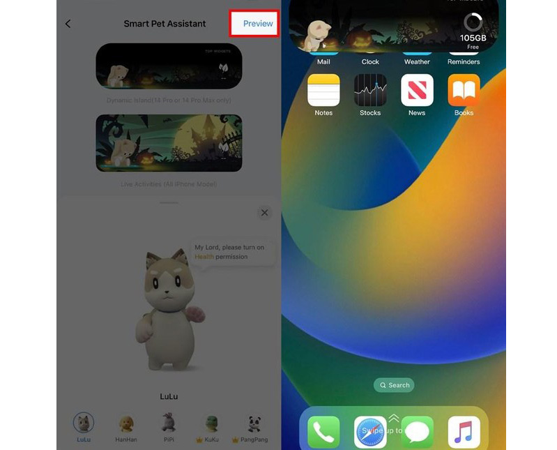 Bấm Preview để xem trước kết quả