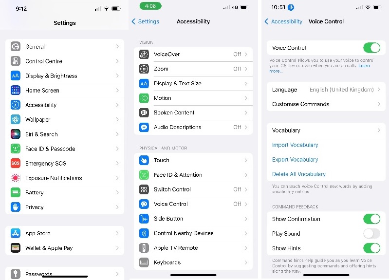 Sử dụng khẩu lệnh trên camera iPhone