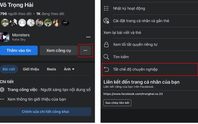 Bật chế độ chuyên nghiệp thì bạn hãy bật lên
