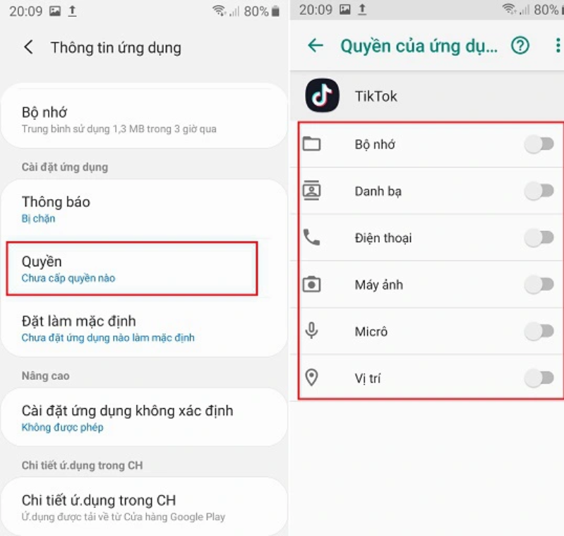 Điều chỉnh lại các ứng dụng được cấp nhiều quyền 