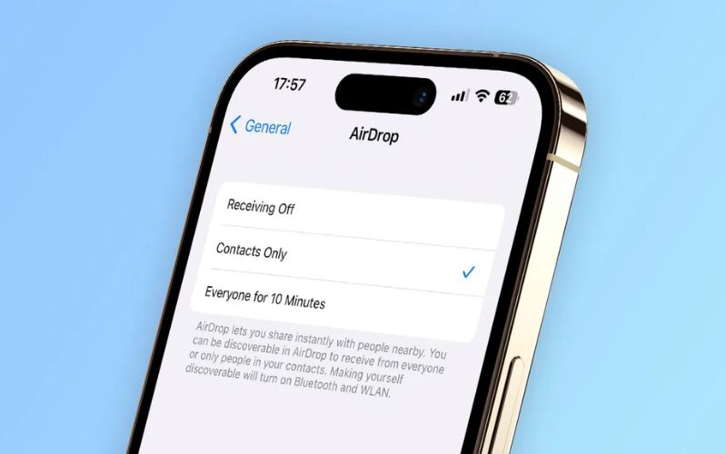 Apple giới hạn thời gian 10 phút khi bật chế độ “Mọi người” cho AirDrop trên iOS 16.2
