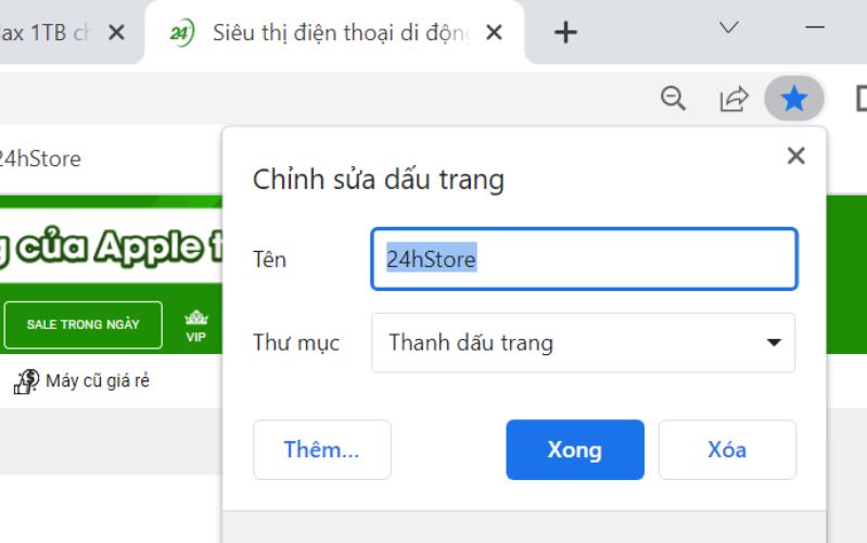Thay đổi cài đặt trên Google Chrome