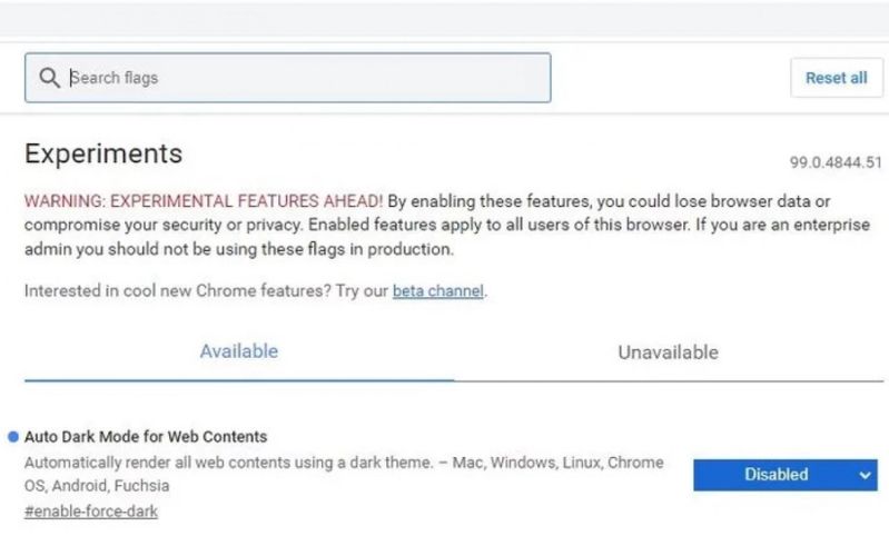 Thay đổi cài đặt trên Google Chrome
