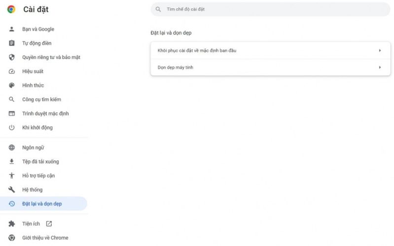 Thay đổi cài đặt trên Google Chrome