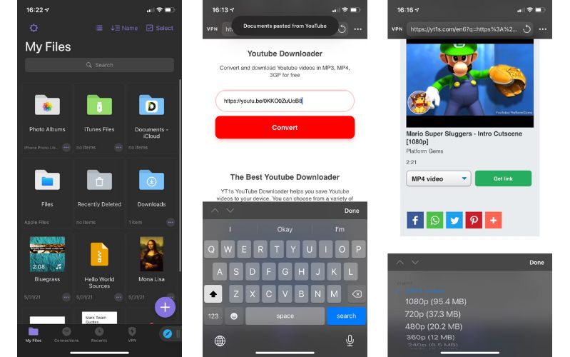 tải video youtube về iPhone camera roll