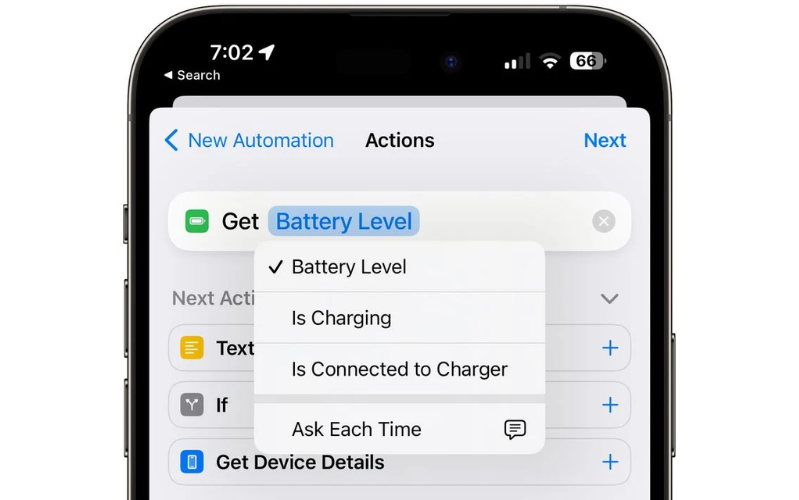 Các tính năng của iOS 16.2 Hiện có một Phím tắt trạng thái pin mới cung cấp thông tin về pin của iPhone và bất kỳ bộ sạc nào được kết nối.