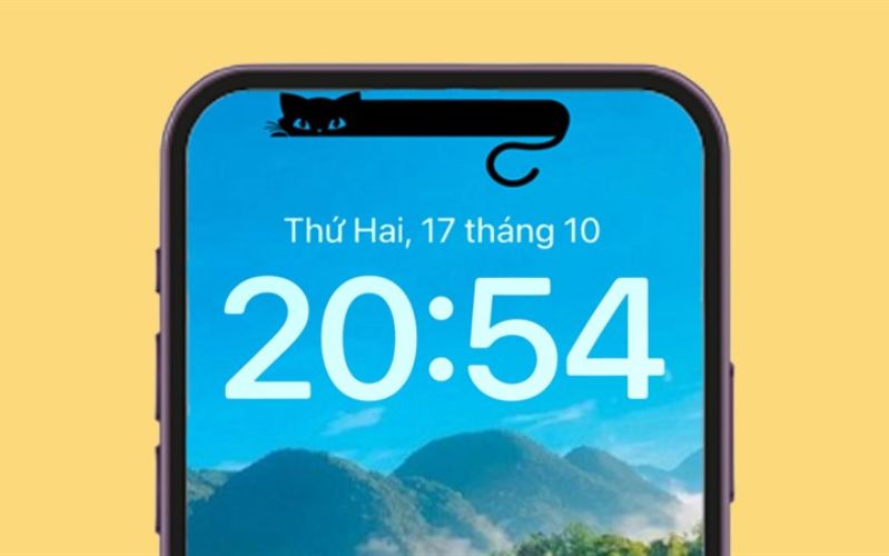 Tạo hình nền trang trí Dynamic Island