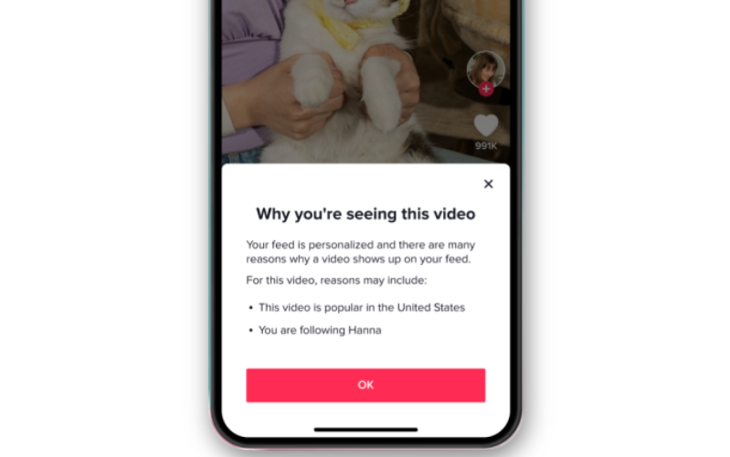 bạn có thể biết lý do tại sao một video được đề xuất cho bạn