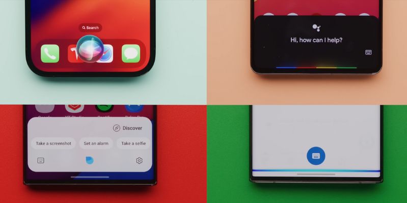 Siri, Google Assistant, Alexa, Bixby