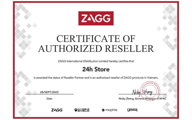 24hStore vinh hạnh khi chính thức trở thành đại lý ủy quyền chính hãng của ZAGG tại Việt Nam