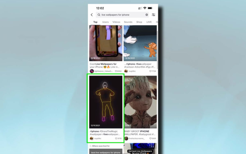 Mẹo dùng video TikTok đặt thành màn hình khoá trên iPhone