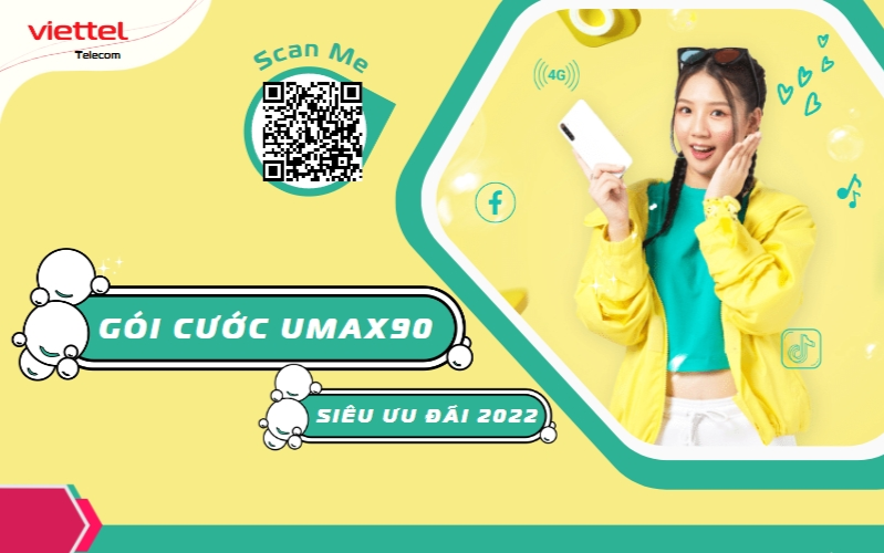 Gói cước UMAX90 của Viettel có giá 90.000 đ dùng trong vòng 30 ngày